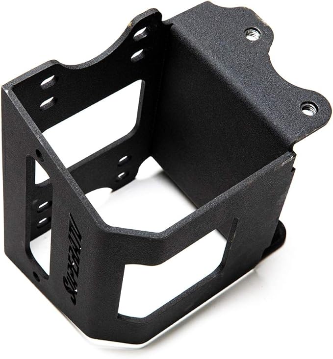 SuperATV 6000 LB. Black Ops Winch with Heavy Duty Winch Mounting Plate for Polaris Sportsman/Highlifter/Scrambler/Touring (See Fitment) | 3/16" Steel Plating | Complete kit ready for install