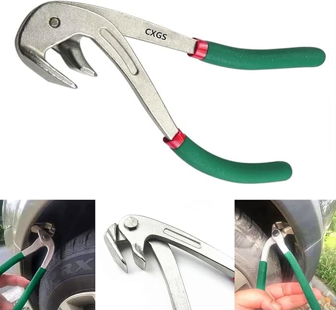 CXGS Paintless Dent Repair Kit Car Door Fender Edge Repair Tool Auto Body Pliers Heavy Duty Car Door Panel Fix Tool Portable Metal Crimp Vise Car Fender Panel Leaf Edge Pliers Repair Tools Green
