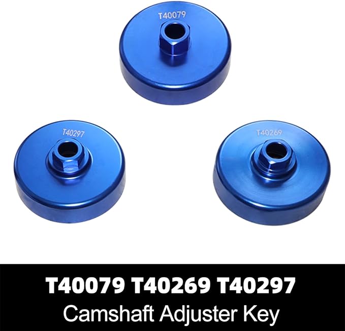 Camshaft Timing Tool Set Compatible with Audi VW 2.0T, 2.4, 2.8, 3.0T, 3.2T, 4.2, 5.2 Engine T40133 T40070 T40026 T40071 T40058 T10172 T40069 T10035 with T40079 T40269 T40297 Camshaft Adjuster Key