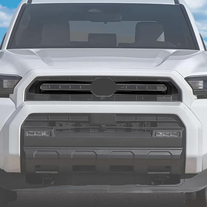 RT-TCZ Front Grille Inserts Trim Cover Grill Frame Decoration Exterior Accessories for Toyota 4Runner 2024 2025 (Black)