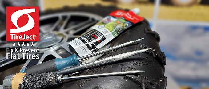 TireJect 5-in-1 Off-Road Tire Sealant - Gallon Kit to Repair and Prevent Flat Tires (applicate up to 16 ATV Tires, Large Tractors, Farm Equipment & More!)