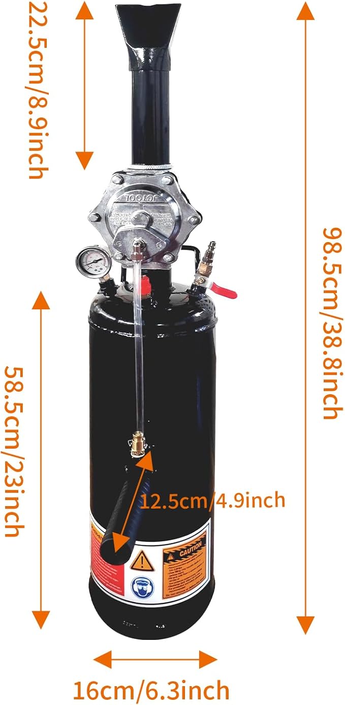 Tire Bead Seater, 12L/3.2 Gallon Air Trigger Seating Inflator, 145 PSI Portable Tire Inflator Tool, 87-116 PSI Operating Pressure for Tractor Truck ATV Car and Automobile Repair