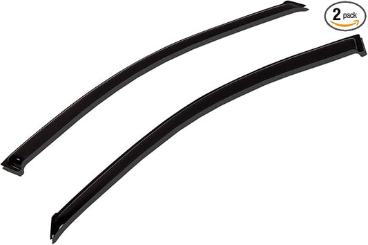 Tuningpros WV-170-3 Outside Mount Window Visor Deflector Rain Guard Dark Smoke 2-pc Set, Compatible with 1999-2016 Ford F-450 Regular Cab