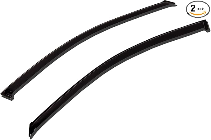 Tuningpros WV-138 Outside Mount Window Visor Deflector Rain Guard Dark Smoke 2-pc Set, Compatible with 2011-2016 Fiat Fiat 500