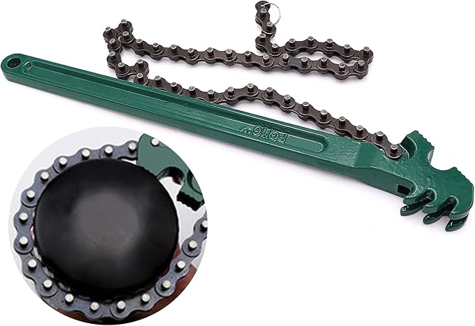 16 Inch Heavy Duty Reversible Chain Wrench for 1.5" to 7.5" Diameter Oil & Fuel Filter