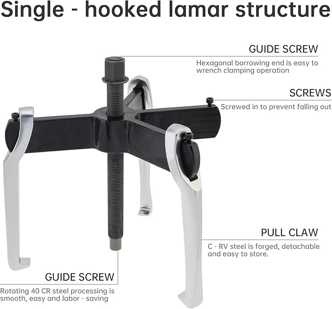 ChgImposs 10" 2 Jaw 3 Jaw Gear Puller, Adjustable Bearing Puller, Reversible Removal Tool for Internal External Pulling, Puller Tool for Removal of Pulleys Flywheels Bearings Gears