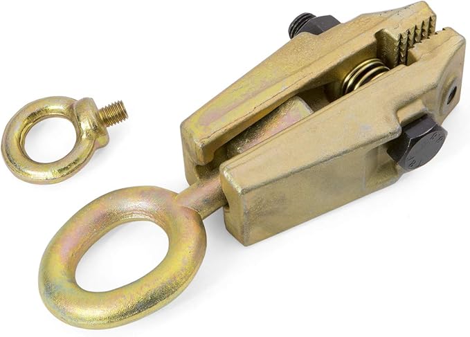 XtremepowerUS 5 Ton 2 Way Auto Body Clamp for Top & Straight Repair Tool Kit, Self-Tightening Frame Pull Clamp Grips