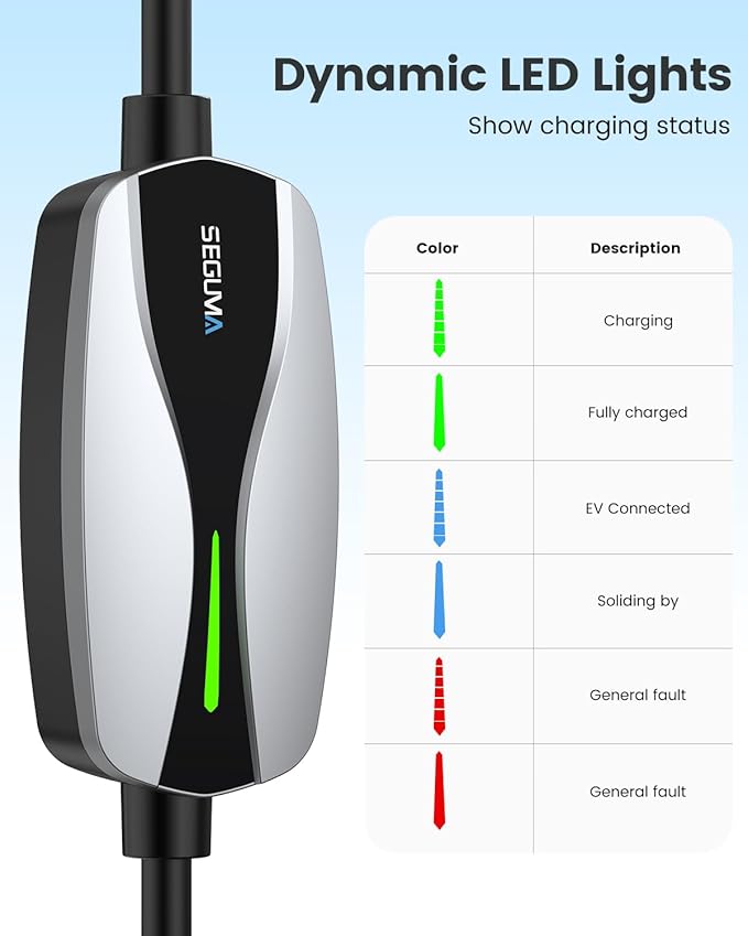 Portable Level 1/2 EV Charger for Tesla, 12A/16A, Electrical Car Mobile Charger 25FT Extension Cable with 240V NEMA 6-20 Plug, 120V NEMA 5-15 Adapter, NACS Home Wall Connector for Tesla Model-Y/3/S/X
