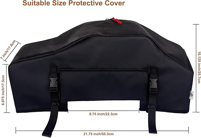 Winch Cover, High Quality UV-resistant Waterproof Winch Protective Cover, Indoor/Outdoor Winch Accessories, Weather Resistant Dust Cover for Electric Winches 8000-12000 lbs up to 13500 lbs (black)