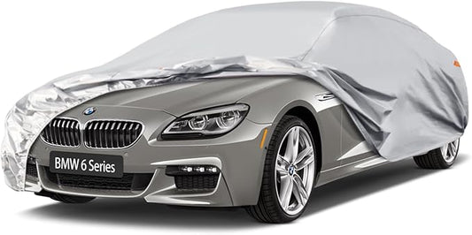 Waterproof Car Cover for BMW 6 Series (1976-2010), 5 Layers Compatible with BMW 6 Series All Weather, Snowproof Windproof Rain Ice Sun UV Protection