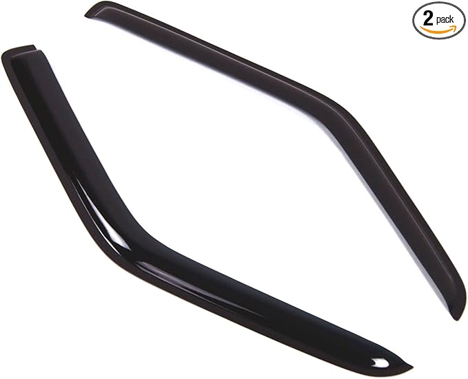 TuningPros Outside Mount Window Vent Visors Rain Guards Compatible with GMC Safari 1985-2005 | Side Window Wind Deflectors Rain Shields | Smoke Tinted, 2 Pcs Set, DGWV-048-6