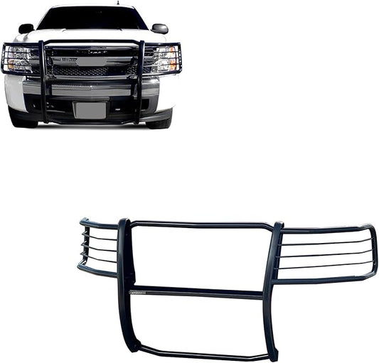 Black Horse Grille brush Bumper Guard Modular Black Compatible with 2007-2013 Chevrolet Silverado 1500-17A035700A2MA