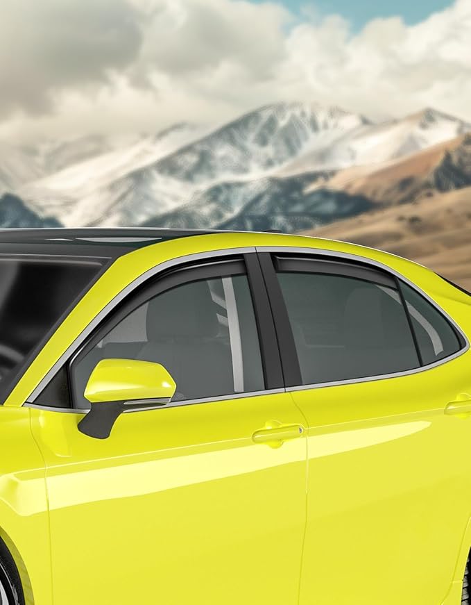 in-Channel Window Rain Guards Fit for Toyota Camry 2018-2024 Extra Durable Rain Guards Side Window Deflectors Vent Visors Vent Shades Exterior Car Accessories Visors - 4 pcs