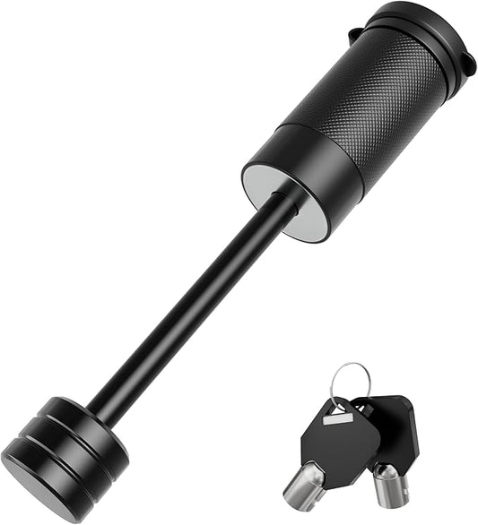 RETRUE Trailer Tongue Coupler Lock, Dia 1/4 Inch, 3-1/2 Inch Span Trailer Latch Lock for Latch-Type Coupler, Tow Boat RV Truck Car's Black (1 Pack)