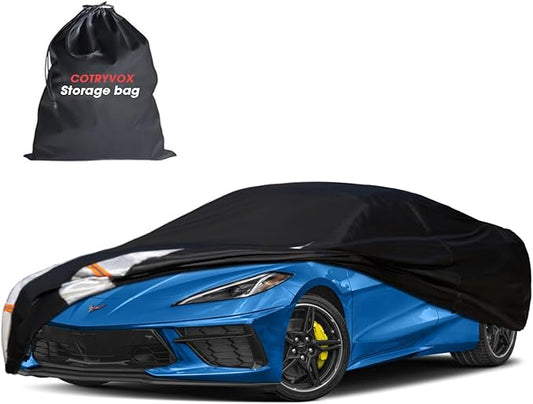 10-Layer Waterproof Sports Car Cover. See Vehicle Size-Chart for Accurate Fit. All Weather Full Outdoor Covers. Chevy Corvette, Porsche 911, Toyota Supra.Sun Snow Rain.Size C3(See Size Chart)