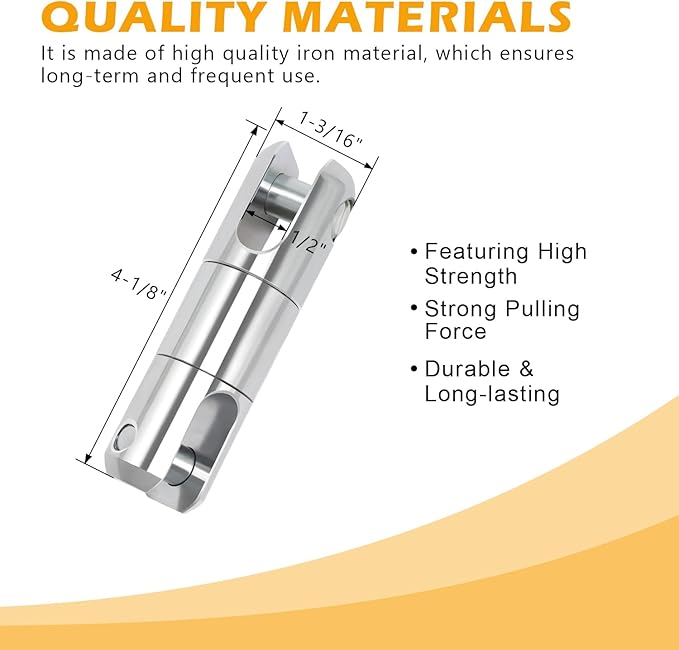 1 Ton Cable Pulling Swivel for Electricity Construction, Wire Bearing Breakaway Swivel - 1 Pack
