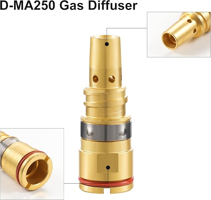 MIG Welding Gas Diffuser D-MA250 for Miller AccuLock S Diffuser Fits Bernard Style MDX-250 MIG Gun (2-PK)