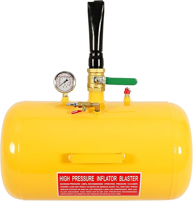 10 Gallon Air Tire Bead Seater - 145PSI Blaster Tool Seating Inflator w/Gauge Car Truck ATV Tank Heavy Duty