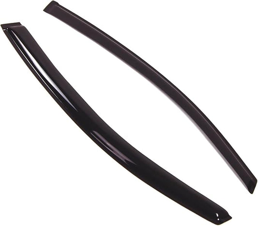 Tuningpros WD2-225 Dark Smoke 2 Pcs Set Window Visor (Outside Mount) Deflector Rain Guard Compatible with 2012-2015 Honda Civic Coupe