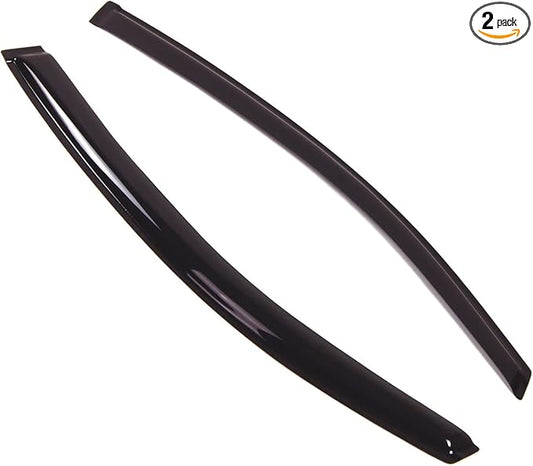 TuningPros Outside Mount Window Vent Visors Rain Guards Compatible with Honda Civic Coupe 2012-2015 | Side Window Wind Deflectors Rain Shields | Smoke Tinted, 2 Pcs Set, DGWV-225