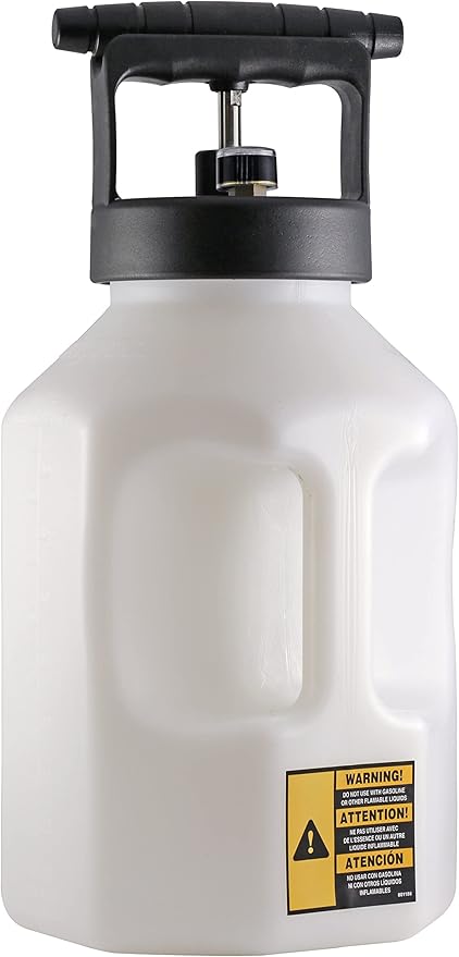 Mityvac MV6400 Fluid Dispensing System for Filling or Topping Fluids, 1.2 Gallon Reservoir, Manual Pump, Pressure Gauge and Relief Valve, Auto-shutoff Valves, 5' Hose with Flow Control Valve