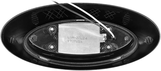 Lumitronics RV 12 Inch LED Oval Outdoor Exterior Scare/Porch Light - Clear Lens (Black)