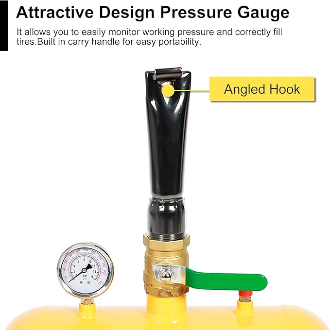 BLACKHORSE-RACING 7.5 Gallon Air Tire Bead Seater - Blaster Tool Seating Inflator w/Gauge Car Truck ATV Tank Heavy Duty