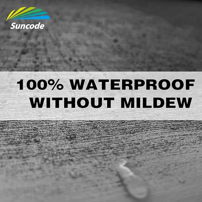 Suncode RV Awning Fabric Replacement Waterpoof Sun Shade Screen Universal Fit Camper Awning Replacement 16oz Vinyl RV Canopy Travel Trailer Awning Replacement 18 Feet Black Shale Fade