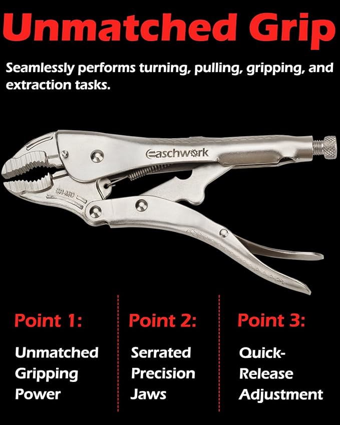 Locking Pliers Slide Hammer Puller with Quick Release Swivel Connector for Nail Bolt Pin Seal CV Axle Removal Tool,Silver