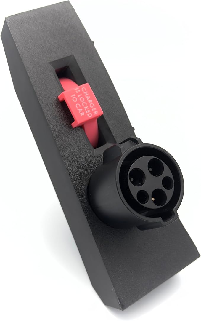 Door Dock for Tesla/J1772 Adapter for Model Y and Charger Locking Ring Bundle 2023-2025 (Pink)