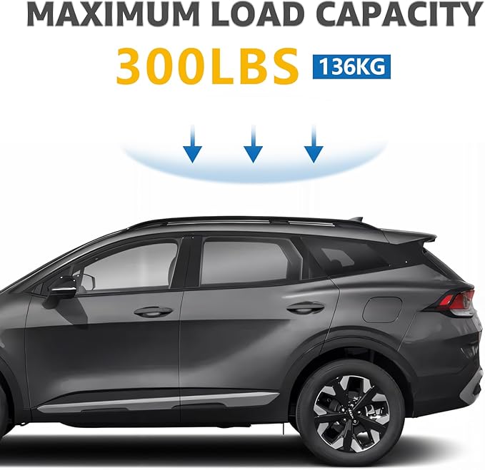 Roof Rack Cross Bars Compatible with Kia Sportage SX/EX & SX/EX Prestige 2023-2026, Adjustable Aluminum Heavy Duty 300 LBS Anti-Theft Lock Cargo Carrier Rooftop Crossbar for Bike, Snowboard, Luggage