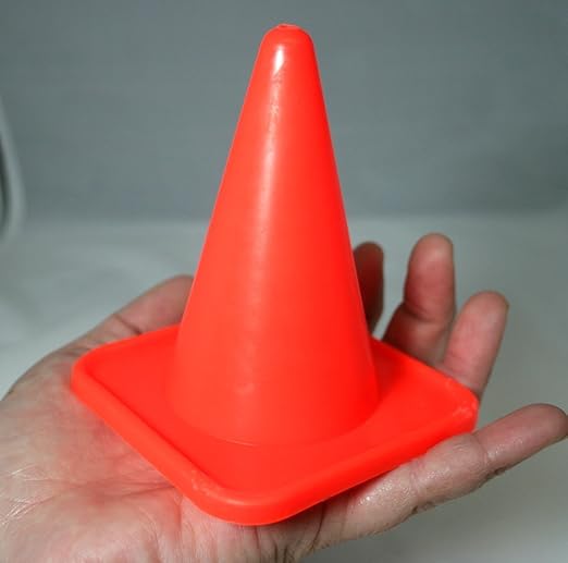 Bluedot Trading 4” Orange Traffic Cones Mini Plastic Sports Cones for Agility Training, RC Racing, Outdoor Activities, Party Games, 30 Pieces
