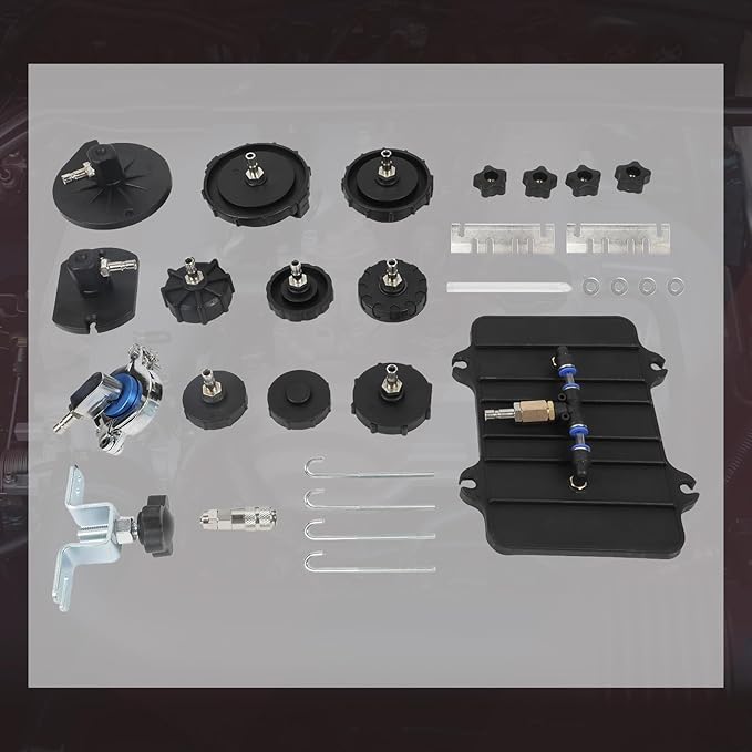 12Pcs Brake Bleeder Kit, Professional Brake Bleeder Adapter with Japanese Quick Connector Master Cylinder Adapter Kit, Brake Pressure Bleeder Kit Compatible with Most Vehicles