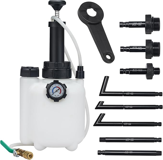 3L Transmission Oil Pump Transmission Fluid Pump Extractor Manual Oil Pump/Oil Filling Filler System Tool with Adapters