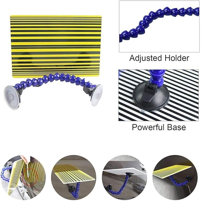 WHDZ Paintless Dent Repair Rods Set 24 Pcs Auto Body Dent Removal Tool Repair Line Board Dent Hammer for Hail Repair