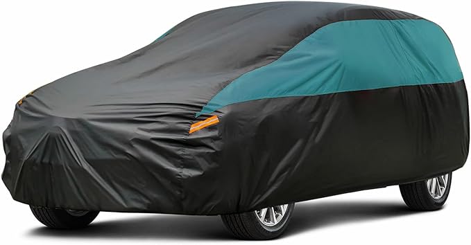 SUV Car Cover for Automobiles Waterproof All Weather, Universal Fit Subaru Outback, Buick Enclave, Chevrolet Equinox, Toyota RAV4/4Runner, Hyundai Santa Fe, Ford Edge, Volkswagen Tiguan etc.