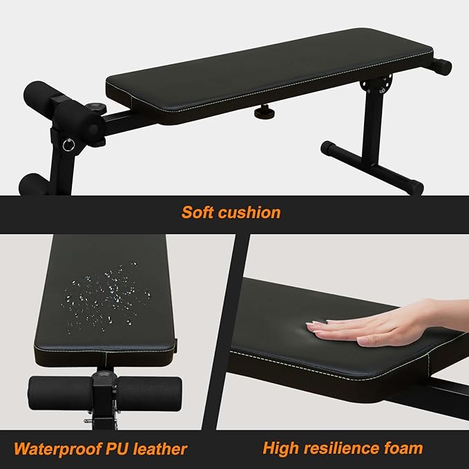 Pull Up Bar Station Adjustable Power Tower for Home Gym Strength Training Dip Stands with Bench
