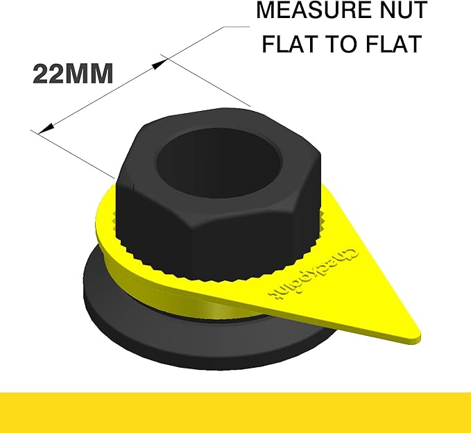 Checkpoint Wheel Nut Indicator 22 mm Yellow – Visual Indicator for Fleets, Industrial Trucks, Agricultural Vehicles – Lug Nut Arrows Yellow 22 mm (Bag of 100 Pcs)