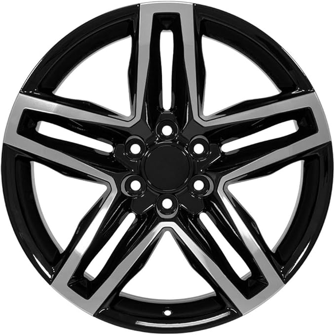 OE Wheels CV34 22 Inch Rims and Tires Fit Silverado 1500 Trail Boss Style 6x139.7 22x9 Gloss Black Machined - Hollander 5911 - iMove GEN 2 SUV 285/45-22 (Set of 4)