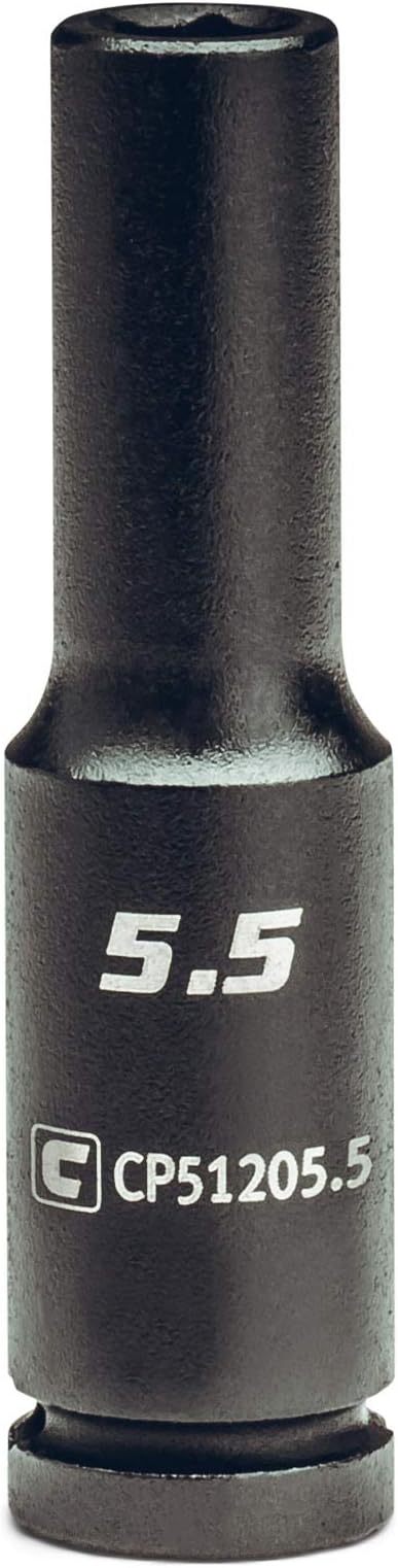 Capri Tools 5.5 mm Deep Impact Socket, 1/4-Inch Drive, 6-Point, Metric
