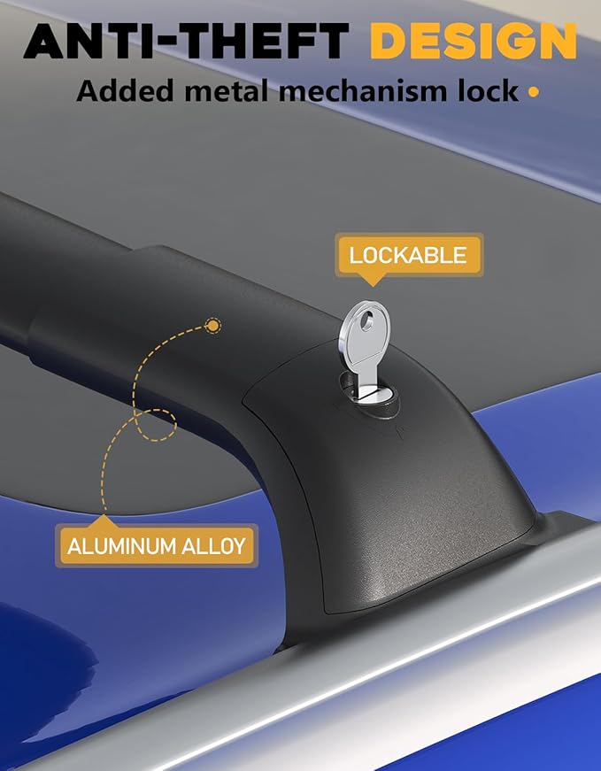 Tuyoung All Aluminum Roof Rack Cross Bars Compatible with Chevy Trax 2023-2026 2RS ACTIV LT Chevrolet, 260lbs Lockable Heavy Duty Roof Rails Crossbars Luggage Cargo Carrier Rooftop Accessories