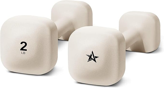 Yes4All Square Neoprene Dumbbell Set for Women/Men, Workout Hand Weight Dumbbells Set of 2, 2lb - 20lb with 4 Colors, Anti-Roll, Anti-Slip Exercise Dumbbells Weights for Home Gym,