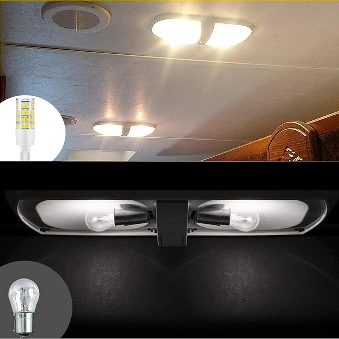 12 Volt 921 Wedge Replacement LED Bulb, T10 12V Interior Lighting RV Light Bulbs for Trailer Motorhome 5th Wheel, 400LM Marine Boat Dome Light Replacement(5Pack, 6000K White)