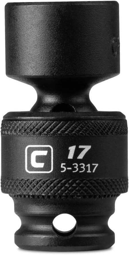 Capri Tools 17 mm Universal Impact Socket, 3/8-Inch Drive, 6-Point, Metric
