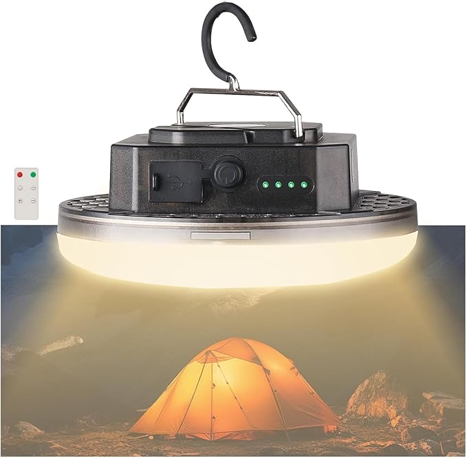 12000mAh 5000LM Camping Lights 3 Color Lighting Modes Bright Rechargeable LED Lamp 40W Hanging Tent Lights IPX5 Waterproof,Magnet,Power Failure Emergency Survival Kits & Christmas Day Gift(Remote)