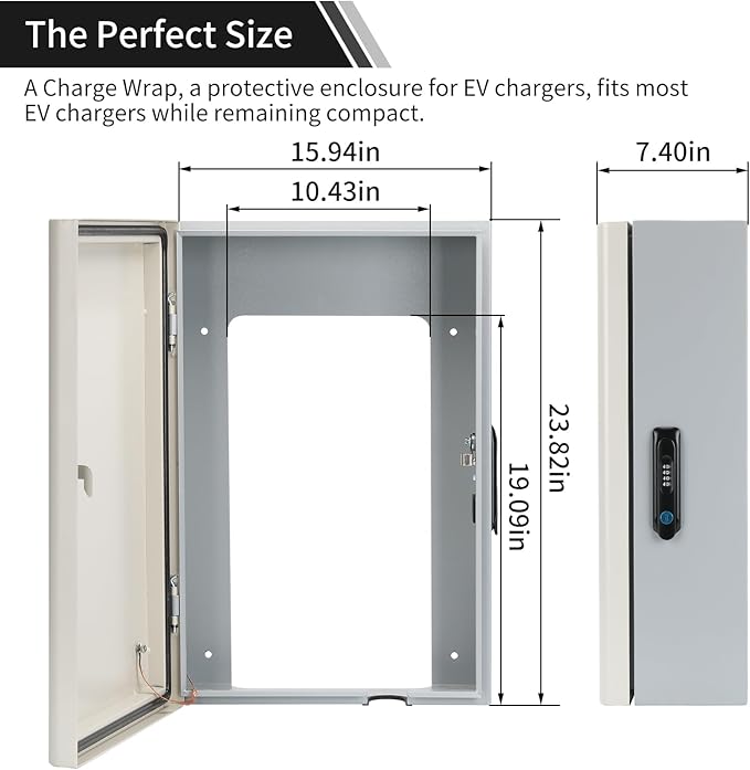 Back Hollow Type of Wall Charger Station Box Compatible with Gen 3 Indoor/Outdoor Cable Organizer