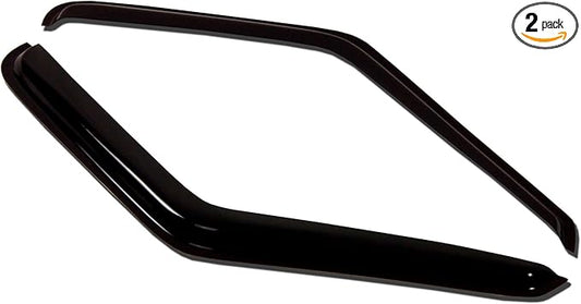 Tuningpros WV-278 Outside Mount Window Visor Deflector Rain Guard Dark Smoke 2-pc Set, Compatible with 2007-2016 Jeep Wrangler