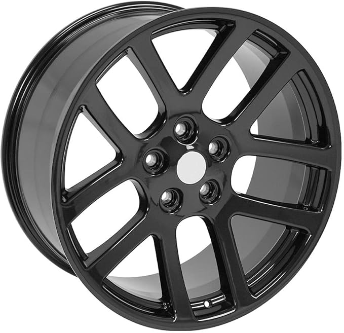 OE Wheels DG51 22 Inch Rims and Tires Fit Ram SRT Style 5x139.7 22x10 Gloss Black - Hollander 2223 - TerraMax RT 33x12.50/22 (Set of 4)