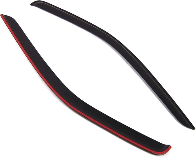 TuningPros Outside Mount Window Vent Visors Rain Guards Compatible with Saturn Relay1 to Relay3 2005-2007 | Side Window Wind Deflectors Rain Shields | Smoke Tinted, 2 Pcs Set, DGWV-055-4