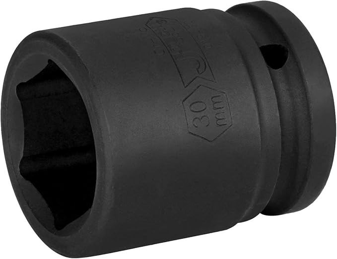 Jetech 3/4 Inch Drive 30mm Standard Impact Socket, Made with Chrome Molybdenum Alloy Steel, Heat Treated, 6-Point Design, Metric